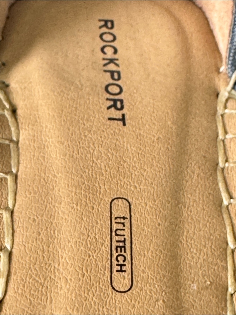 Rockport Denim Blue Espadrille Wedge Sandals Size 8 Canvas Ankle Strap - Picture 6 of 7